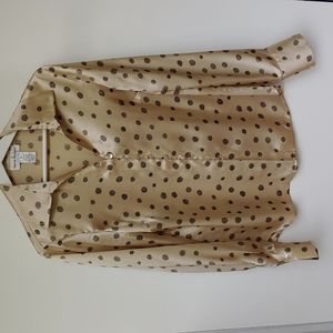 Rena Rowan 100% Silk long sleeve blouse